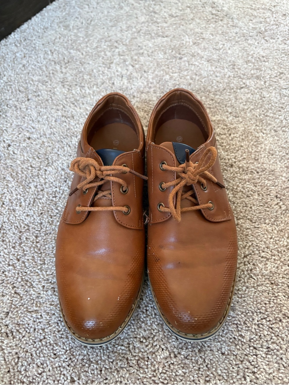 Boys Bruno Marc dress  Brown Lace-Up Leather Shoes size 5
